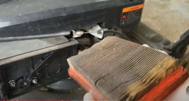 check the air filter of your mower